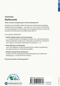 Testtrainer Mathematik*Ausbildungspark Verlag Gm Hot