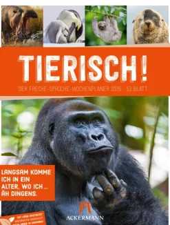 Ackermann Kunstverlag Wochenkalender*Tierisch Sprüchekalender Wochenplaner 2026