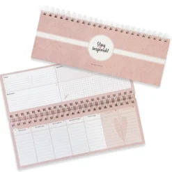 NOVA MD Wochenkalender|Geburtstagskalender*Tischkalender/ Wochenkalender im Quer-Format / 52 Wochen + 2 Wochen, 1 Woche 2 Seiten /