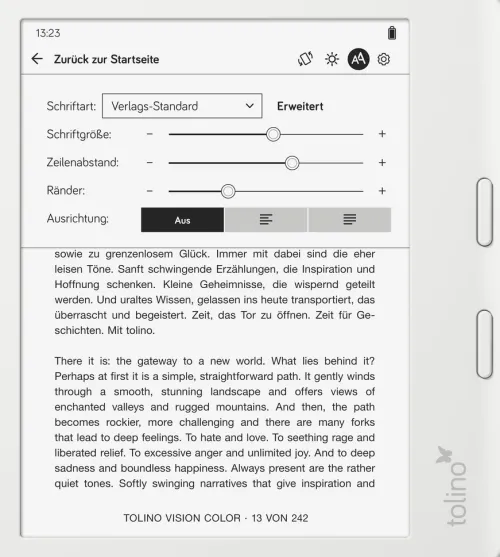 tolino vision color - Weiß*LONGSHINE TECHNOLOGIE GMBH. Discount
