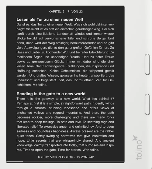 tolino vision color - Weiß*LONGSHINE TECHNOLOGIE GMBH. Discount