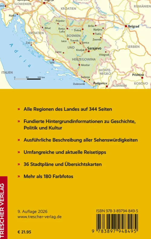 Trescher Verlag GmbH Wandern|Reiseführer*TRESCHER Reiseführer Bosnien und Herzegowina
