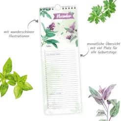 Trötsch Verlag GmbH Wandkalender|Geburtstagskalender*Trösch Wandkalender Geburtstagskalender Kräuterwelt