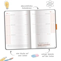 Trötsch Verlag GmbH Terminkalender-TRÖTSCH - Schülerkalender Specials mit Gummiband und Stifthalter Uni Black 26/27