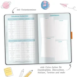 Trötsch Verlag GmbH Terminkalender-TRÖTSCH - Schülerkalender Specials mit Gummiband und Stifthalter Uni Black 26/27