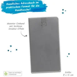 Trötsch Verlag GmbH Medienwissenschaft*Trötsch Adressbuch Soft Touch Slim Anthrazit