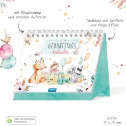 Trötsch Verlag GmbH Geburtstagskalender-Trötsch Aufstellkalender Geburtstagskalender Waldfreunde