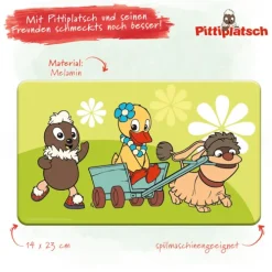 Pittiplatsch Schnatterinchen Moppi Frühstücksbrettchen grün*Trötsch Clearance