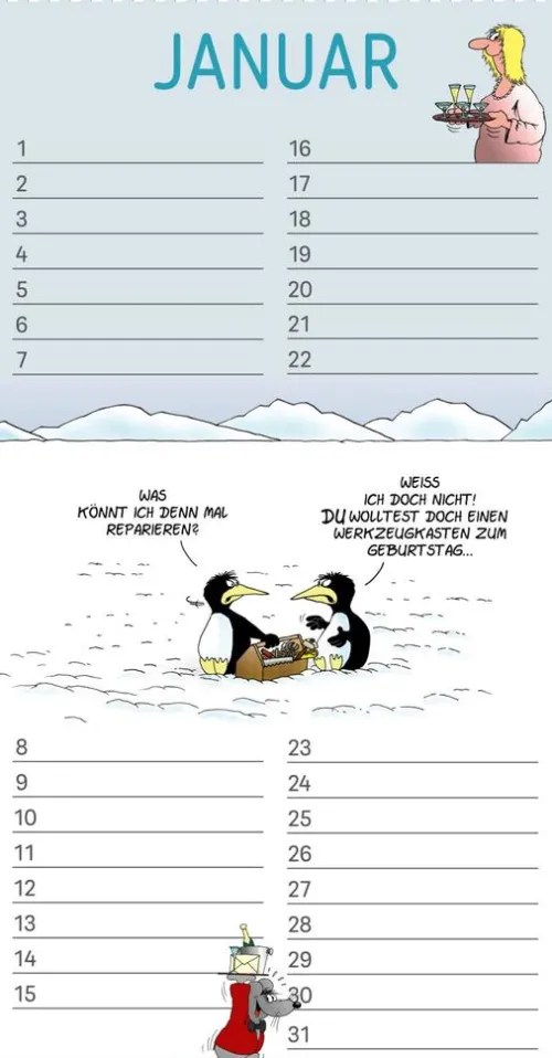 Lappan Verlag Geburtstagskalender*Uli Stein Geburtstagskalender 2027: Wandkalender