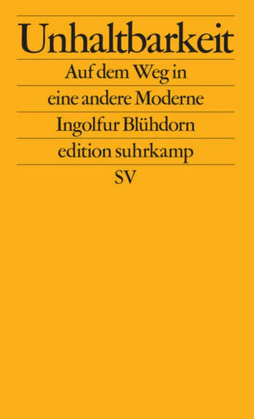 Suhrkamp Verlag Nachhaltigkeit*Unhaltbarkeit