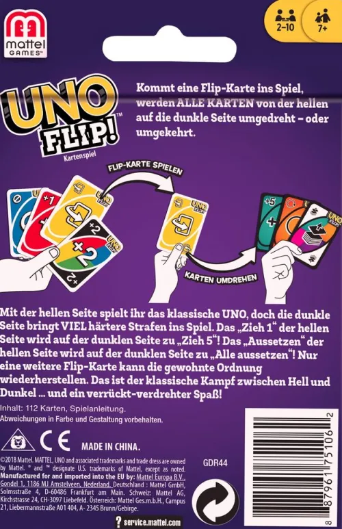 Mattel GmbH Familien- & Gesellschaftsspiele-UNO Flip!