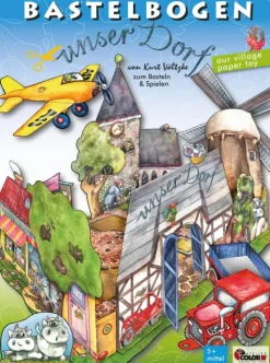 Unser Dorf basteln Bastelbogen Ausschneidebogen für Kinder 7+*Atelier Color Discount