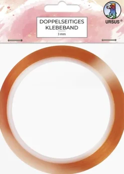 Ludwig Bähr Klebstoff & Klebebänder-URSUS Bastelzubehör Doppelseitiges Klebeband, 1 Rolle (10 m x 3 mm)