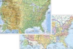 Stiefel Eurocart GmbH Schreibtischunterlagen-USA physisch / politisch DUO-Schreibunterlage