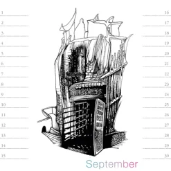 Stadler Kalender Immerwährender Kalender-Virtuelle Architektur - zum Ausmalen. Immerwährender Geburtstags- und Tischkalender