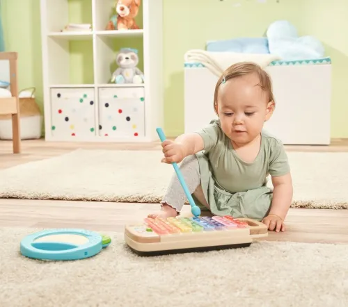 VTech Baby & Kleinkind-Baby - Interaktives Holz-Xylofon mit Tamburin