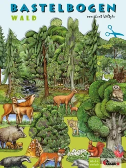 Atelier Color Bastelpapier & Origami-Wald basteln aus Papier Bastelbogen Bäume & Tiere Ausschneidebogen
