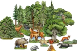 Atelier Color Bastelpapier & Origami-Wald basteln aus Papier Bastelbogen Bäume & Tiere Ausschneidebogen