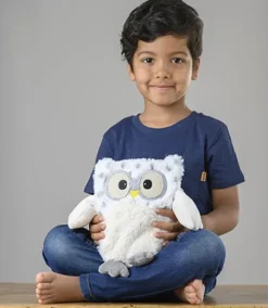 Greenlife Value Puppen & Stofftiere-Warmies 16011 - POP! Eule weiß, Wärmestofftier
