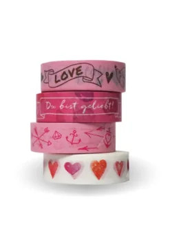 Katholisches Bibelwerk Klebstoff & Klebebänder-Washi Tapes Set Rosa "Du bist geliebt!"