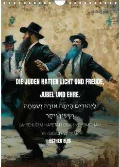 Weisheit, Licht und Leben - Jüdische Inspiration durchs Jahr (Wandkalender 2026 DIN A4 hoch), Monatskalender*Calvendo Sale