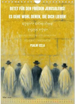 Weisheit, Licht und Leben - Jüdische Inspiration durchs Jahr (Wandkalender 2026 DIN A4 hoch), Monatskalender*Calvendo Sale