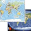 Stiefel Eurocart GmbH Schreibtischunterlagen*Weltkarte (engl.) / Erde Panorama (engl.) DUO-Schreibunterlage