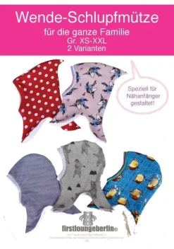 3 Seiten GmbH Hobby & Selbermachen-Wende-Schlupfmütze Gr. XS-XXL für die ganze Familie von firstloungeberlin
