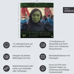 Heye Postkartenkalender-Wicked Postkartenkalender 2026