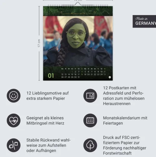 Heye Postkartenkalender-Wicked Postkartenkalender 2026
