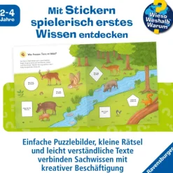 Ravensburger Verlag Stickerhefte-Wieso? Weshalb? Warum? junior Stickerheft - Tiere im Wald
