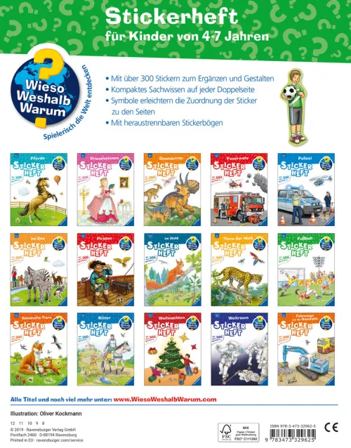 Wieso? Weshalb? Warum? Stickerheft: Fußball*Ravensburger Verlag Best