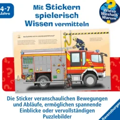 Ravensburger Verlag Stickerhefte-Wieso? Weshalb? Warum? Stickerheft: Feuerwehr