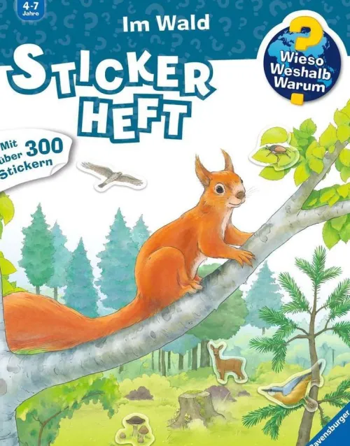 Ravensburger Verlag Stickerhefte*Wieso? Weshalb? Warum? Stickerheft: Im Wald