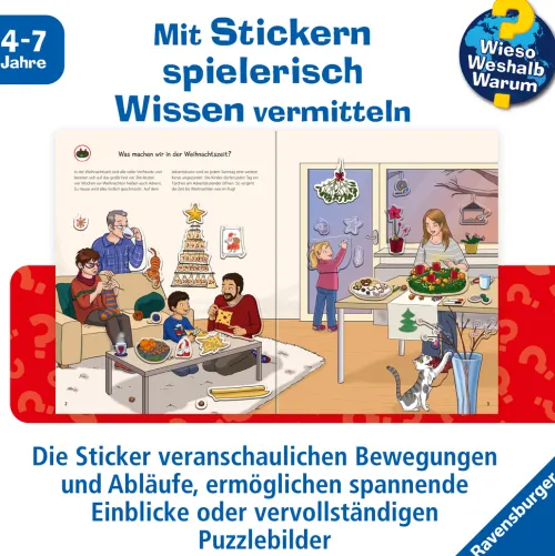 Ravensburger Verlag Stickerhefte*Wieso? Weshalb? Warum? Stickerheft: Weihnachten