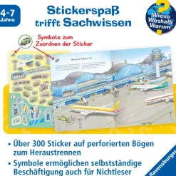Ravensburger Verlag Stickerhefte*Wieso? Weshalb? Warum? Stickerheft - Flugzeuge