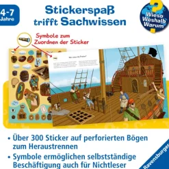 Ravensburger Verlag Stickerhefte-Wieso? Weshalb? Warum? Stickerheft: Piraten