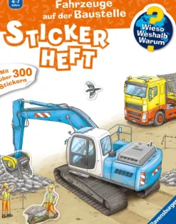 Ravensburger Verlag Stickerhefte*Wieso? Weshalb? Warum? Stickerheft: Fahrzeuge auf der Baustelle
