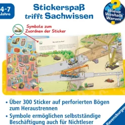 Ravensburger Verlag Stickerhefte*Wieso? Weshalb? Warum? Stickerheft: Fahrzeuge auf der Baustelle