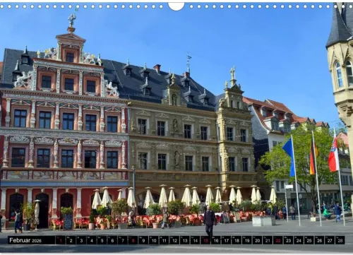 Calvendo Wandkalender-Willkommen in ERFURT (Wandkalender 2026 DIN A3 quer), Monatskalender