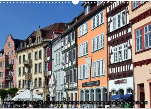 Calvendo Wandkalender-Willkommen in ERFURT (Wandkalender 2026 DIN A3 quer), Monatskalender