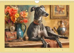 Calvendo Wandkalender*Windhunde. Seelenflüsterer zwischen Anmut, Tempo und Stille (Wandkalender 2026 DIN A4 quer), Monatskalender