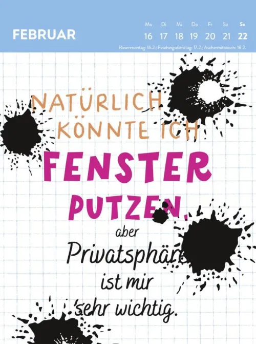 Groh Verlag Wochenkalender*Wochenkalender 2026: Warum in die Ferne schweifen, wenn das Sofa liegt so nah?