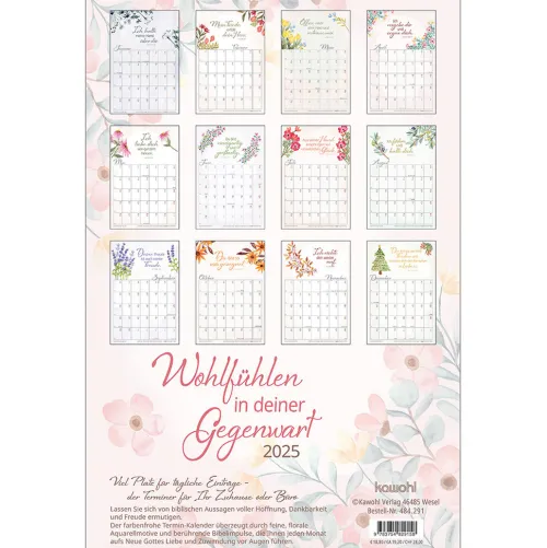 Kawohl Terminkalender*Wohlfühlen in deiner Gegenwart 2025