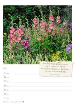 Zauberhafte Gärten Wochenkalender 2026 - mit Zitaten*Harenberg New