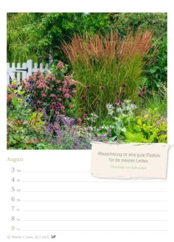 Zauberhafte Gärten Wochenkalender 2026 - mit Zitaten*Harenberg New