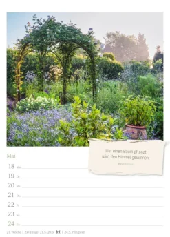 Zauberhafte Gärten Wochenkalender 2026 - mit Zitaten*Harenberg New