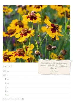 Zauberhafte Gärten Wochenkalender 2026 - mit Zitaten*Harenberg New