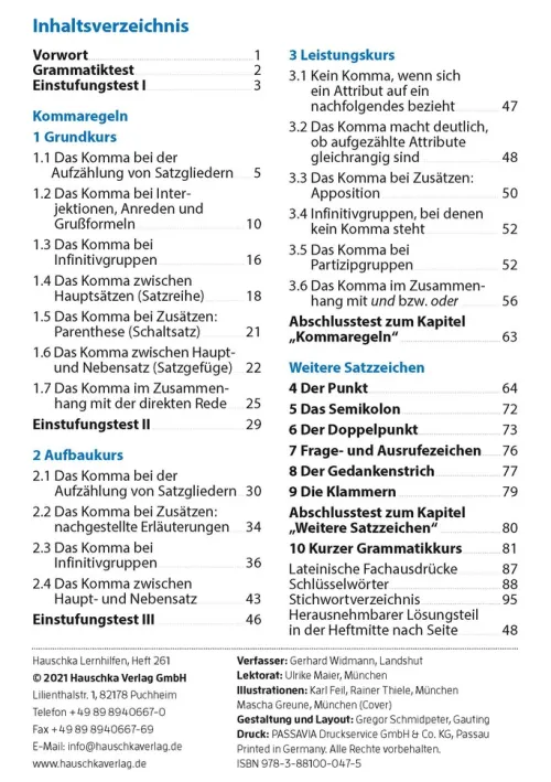 Hauschka Verlag GmbH Mittlere Reife·Deutsch-Zeichensetzung ab 6. Klasse und für Erwachsene
