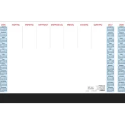 teNeues Calendars & Stationery GmbH & Co. KG Wochenkalender*Zettler Schreibunterlage mit Schutzleiste 2026 - Schreibtischunterlage 60 × 37 cm, 36 Blatt mit 4,5 cm Schutzleiste, Wochenplaner undatiert, Dreijahresübersicht 2026-2028, FSC-zertifiziert